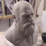 Kopf Portrait Statue Büste Skulptur Heinrich Gerber