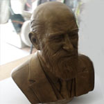 Kopf Portrait Statue Büste Skulptur Robert Bosch