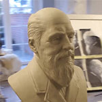 Kopf Portrait Statue Büste Skulptur Vilfredo Pareto