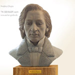 Kopf Büste Skulptur Frederic Chopin