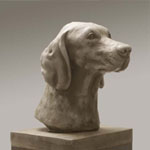 Hund Skulptur Statue Büste Portraitbüste
