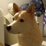 Hunde Statue Naturgetreu bemalt
